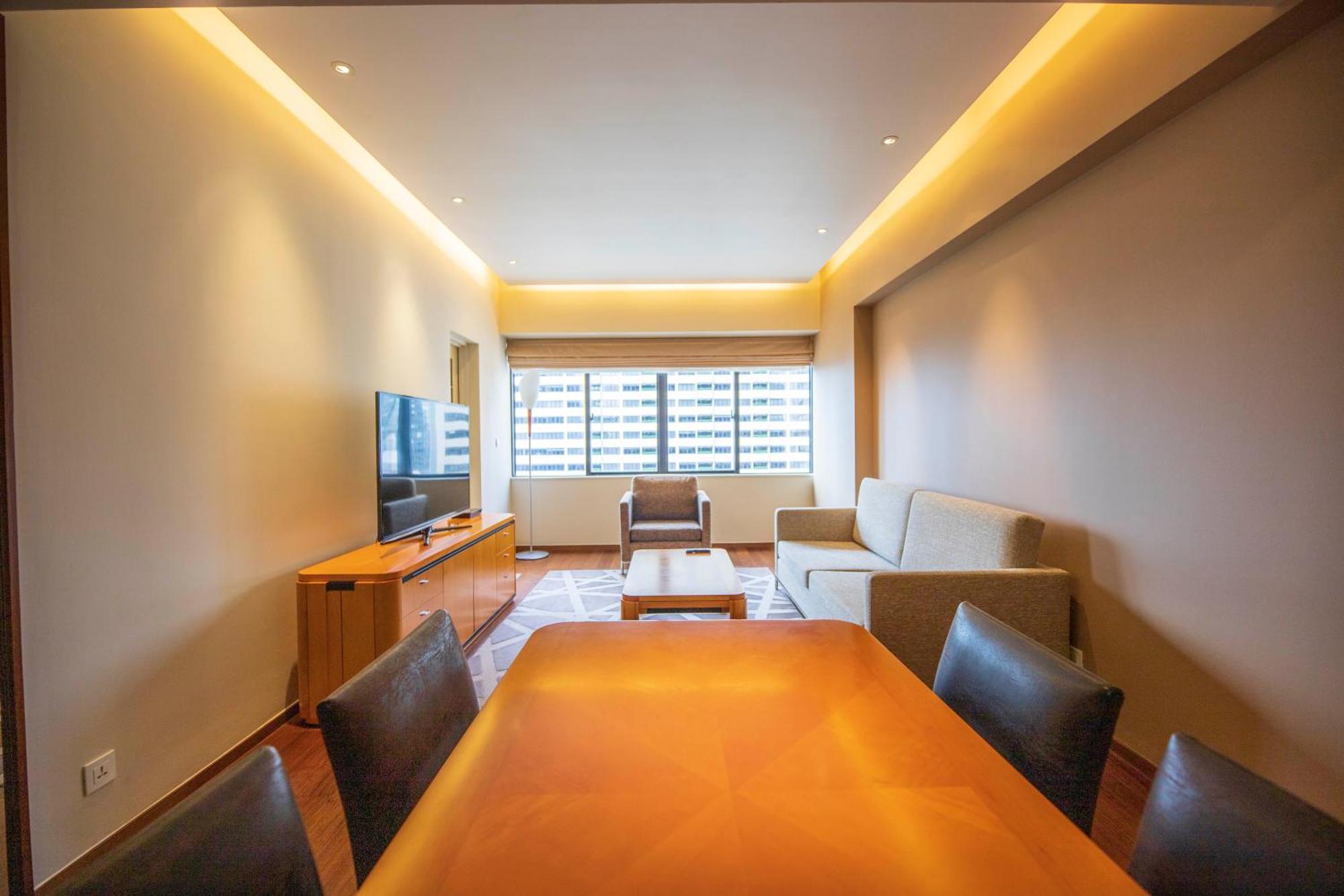 Shanghai Centre Serviced Apartment Bagian luar foto