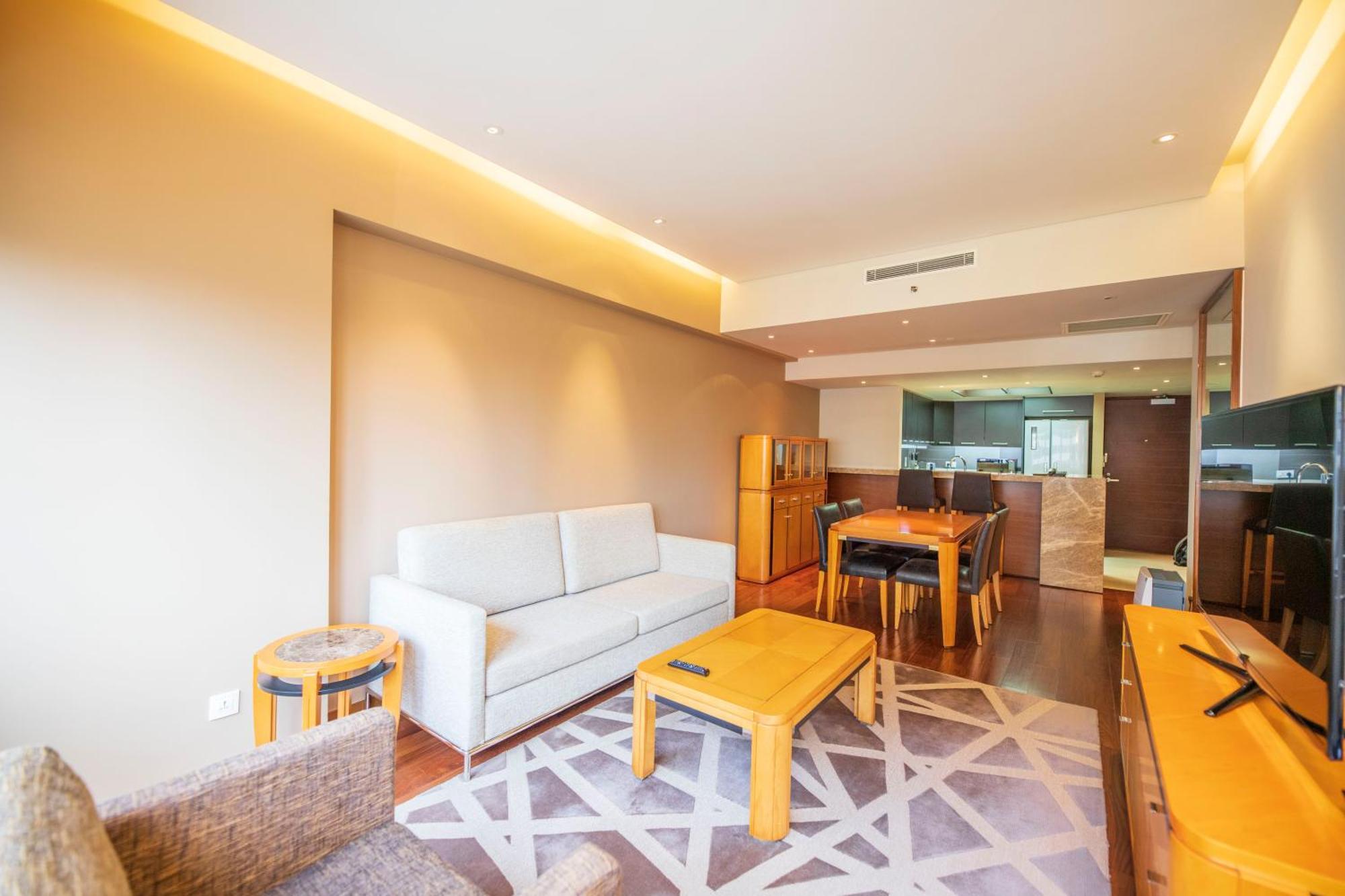 Shanghai Centre Serviced Apartment Bagian luar foto