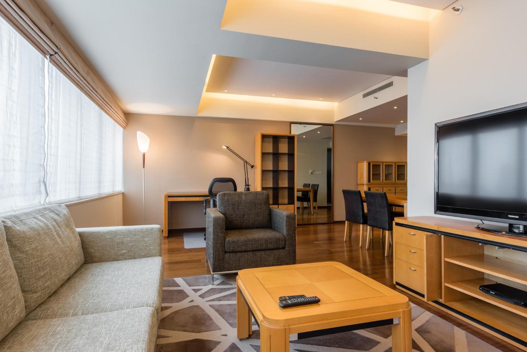 Shanghai Centre Serviced Apartment Bagian luar foto