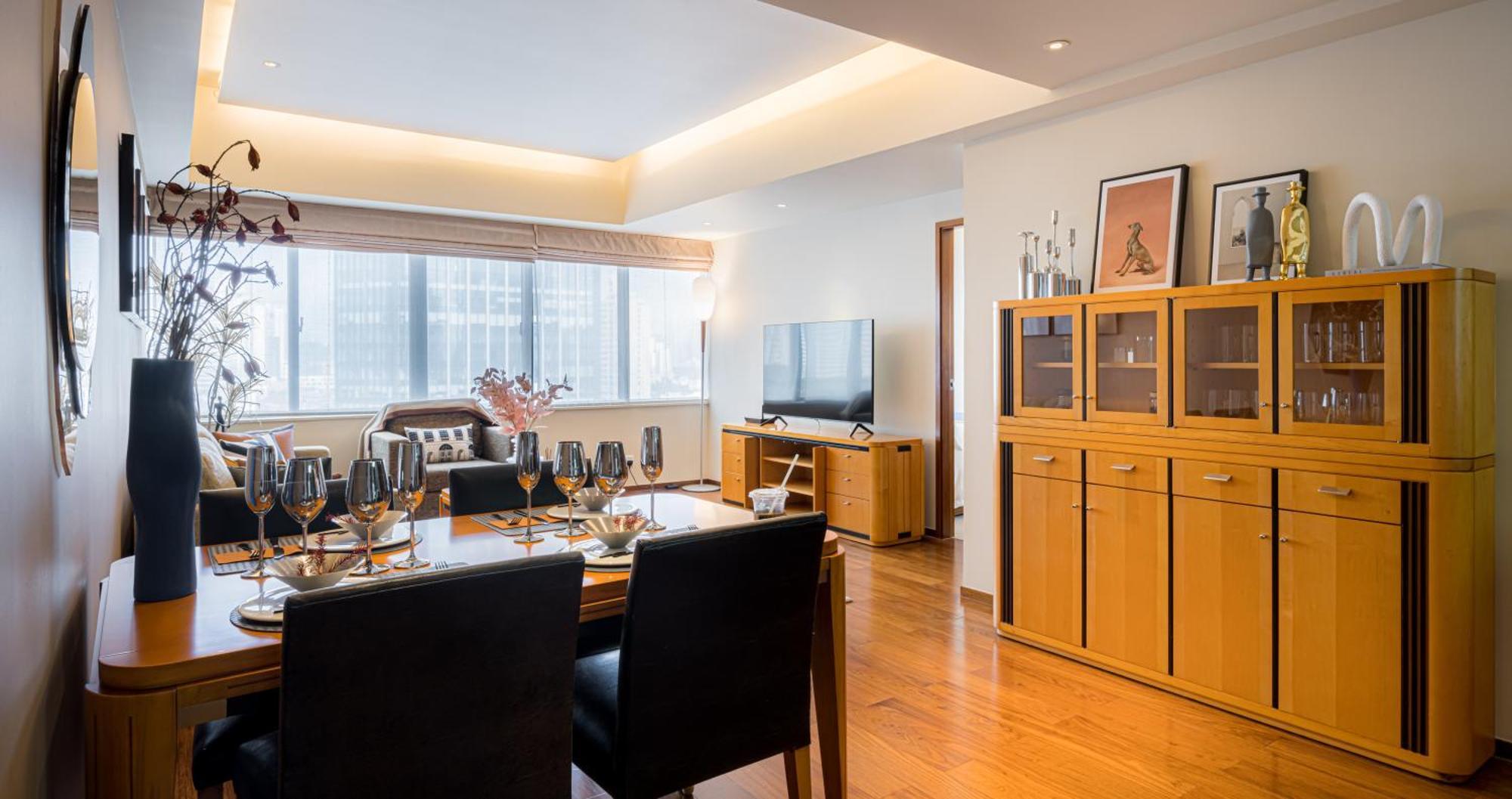 Shanghai Centre Serviced Apartment Bagian luar foto