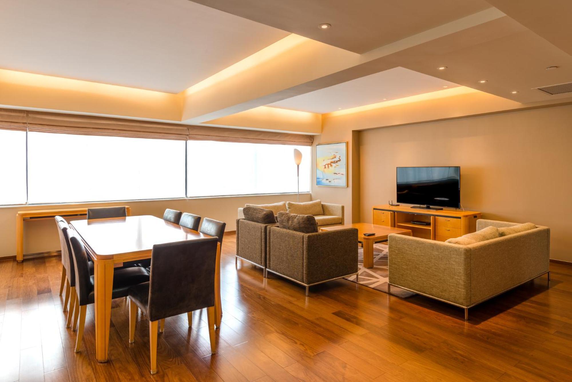 Shanghai Centre Serviced Apartment Bagian luar foto