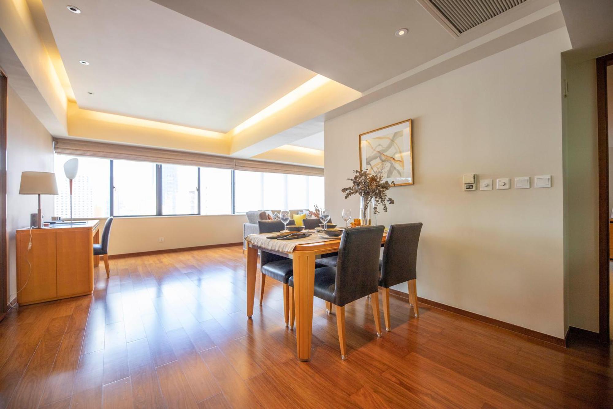 Shanghai Centre Serviced Apartment Bagian luar foto