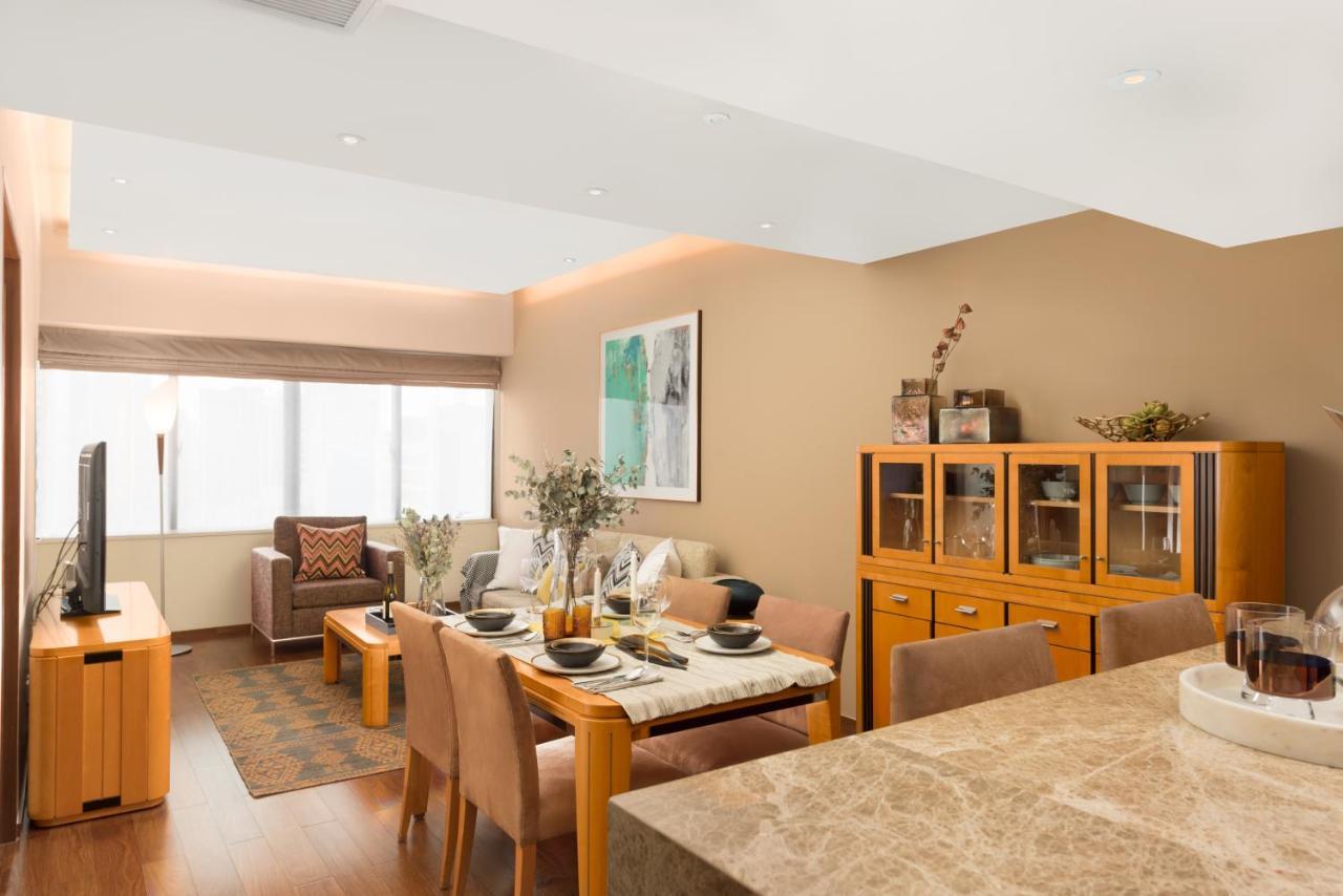 Shanghai Centre Serviced Apartment Bagian luar foto